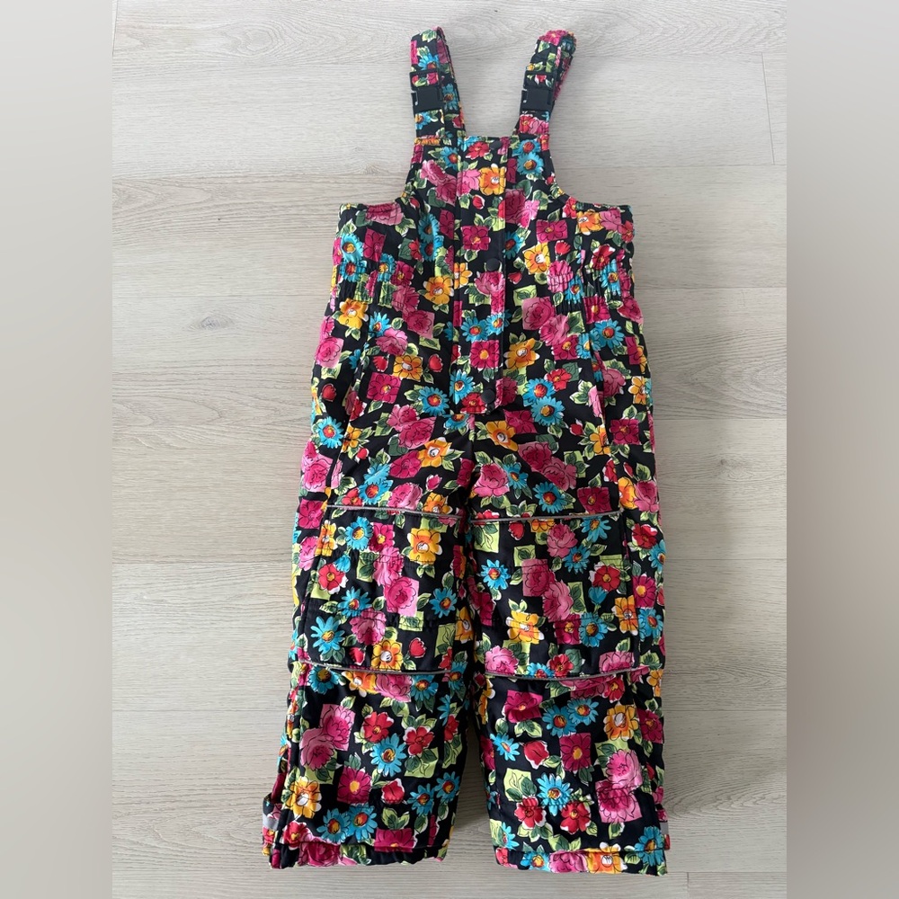 Hanna Andersson Snow Pants Bib, Youth Girls Size 100 6T Floral Winter  Wear